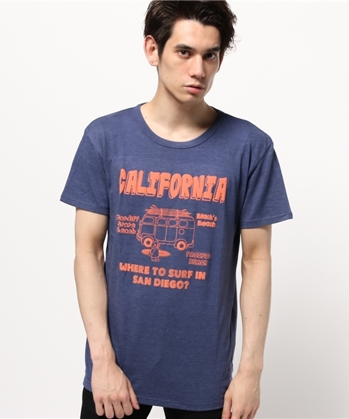 Lens Concave(レンズコンケイブ)の「CALIFORNIA Tee(Tシャツ/カットソー・メンズ・ブルー/ネイビー/グリーン/ピンク/オートミール・2/1/3/0)」の3枚目の写真