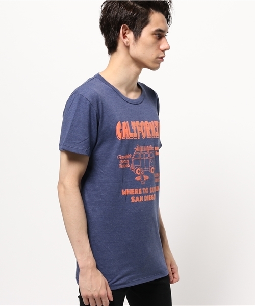 Lens Concave(レンズコンケイブ)の「CALIFORNIA Tee(Tシャツ/カットソー・メンズ・ブルー/ネイビー/グリーン/ピンク/オートミール・2/1/3/0)」の6枚目の写真