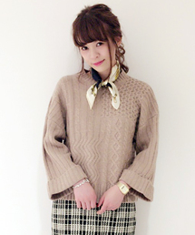 archives | ラム5Gケーブル編みプルオーバー(ニット/セーター)