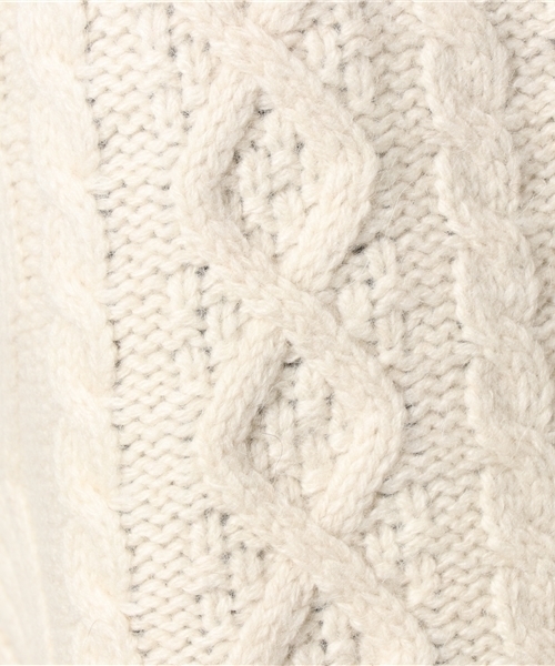 archives（アルシーヴ）の「ラム5G ケーブル編みプルオーバー（ニット/セーター・レディース・ベージュ/サックスブルー/オフホワイト・MEDIUM）」の10枚目の写真