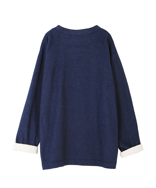 Ne-net（ネネット）の「S ふわふわニットソー（Tシャツ/カットソー・レディース・ベージュ/ネイビー・02）」の5枚目の写真