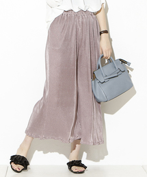 natural couture | サテンプリーツ裾フリル(その他パンツ)