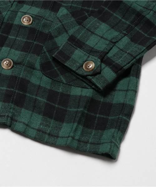 earth music&ecology(アースミュージックアンドエコロジー)の「シャツガウン(カーディガン/ボレロ・キッズ・グリーン/レッド・110/120/100)」の5枚目の写真