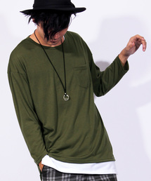 ８(eight) | ネックレス付き ロングカットソー タンクトップ付き(Tシャツ/カットソー)