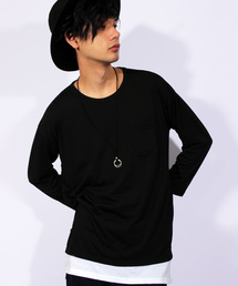 ８(eight) | ネックレス付き ロングカットソー タンクトップ付き(Tシャツ/カットソー)