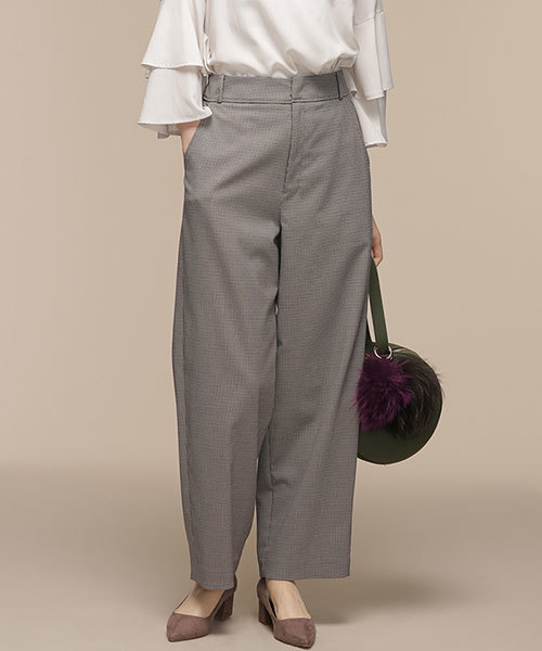 NANO universe（ナノユニバース）の「TRセミストレートパンツ（その他パンツ・レディース・ブラック/レッド系その他/その他1・36/38）」の3枚目の写真