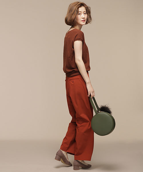 NANO universe（ナノユニバース）の「TRセミストレートパンツ（その他パンツ・レディース・ブラック/レッド系その他/その他1・36/38）」の15枚目の写真