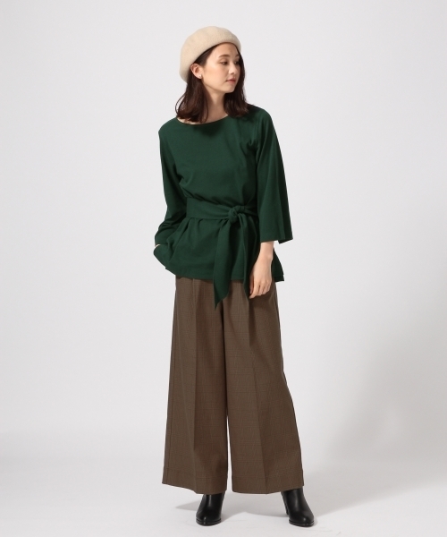 GLOBAL WORK（グローバルワーク）の「チェックワイドパンツ/770047（その他パンツ・レディース・ダークグレー/ダークブラウン・SMALL/MEDIUM/LARGE）」の8枚目の写真