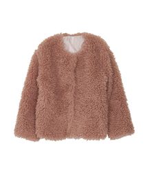 merry jenny | ノーカラーエコファーコート(ブルゾン)