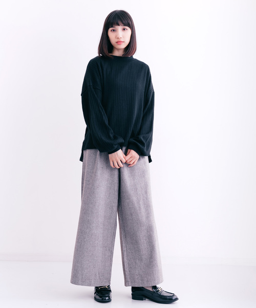 MERLOT（メルロー）の「バルーンスリーブリブニットプルオーバー0075（ニット/セーター・レディース・チェリーピンク/ブラック/ブルー/グレー・FREE）」の11枚目の写真