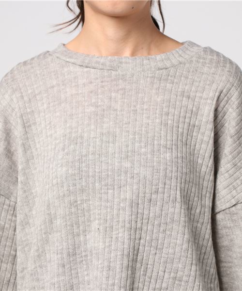 MERLOT（メルロー）の「バルーンスリーブリブニットプルオーバー0075（ニット/セーター・レディース・チェリーピンク/ブラック/ブルー/グレー・FREE）」の5枚目の写真