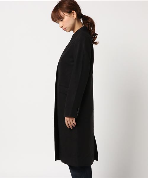 Honeys（ハニーズ）の「カラーレスコート（ノーカラージャケット・レディース・キャメル/杢グレー/ブラック/ピンク・L/LL/M）」の9枚目の写真