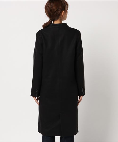 Honeys（ハニーズ）の「カラーレスコート（ノーカラージャケット・レディース・キャメル/杢グレー/ブラック/ピンク・L/LL/M）」の5枚目の写真