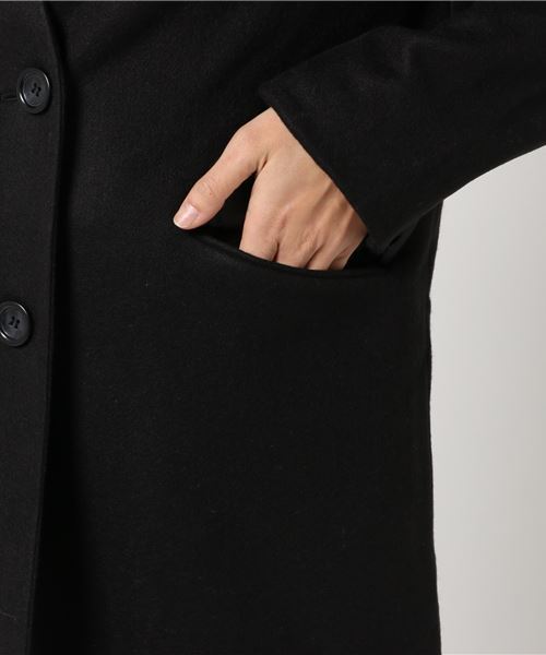 Honeys（ハニーズ）の「カラーレスコート（ノーカラージャケット・レディース・キャメル/杢グレー/ブラック/ピンク・L/LL/M）」の11枚目の写真