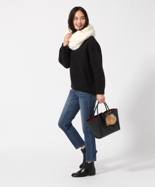 GLOBAL WORK（グローバルワーク）の「【機能素材】WARM-DENIM　スキニー/775281（デニムパンツ・レディース・ブルー/ネイビー・LARGE/MEDIUM/SMALL）」の4枚目の写真