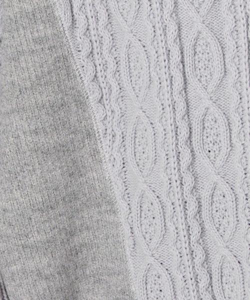 Another Edition（アナザーエディション）の「ケーブル×リブコンビPO（Tシャツ/カットソー・レディース・ライトグレー/ベージュ・FREE）」の12枚目の写真