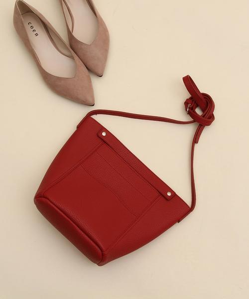 coen（コーエン）の「フェイクレザー2WAYショルダーバッグ（ショルダーバッグ・レディース・ブラウン/ネイビー/レッド・FREE）」の8枚目の写真