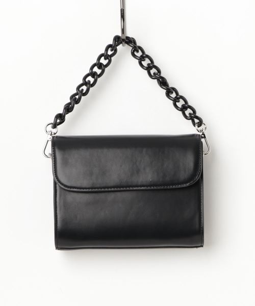 MOUSSY（マウジー）の「BIG CHAIN HANDLE BAG（ショルダーバッグ・レディース・イエロー/ワインレッド/ブラック・FREE）」の6枚目の写真