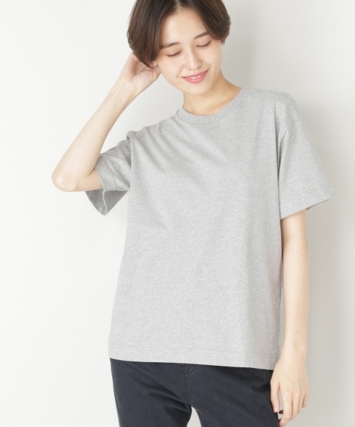 LOWRYS FARM（ローリーズファーム）の「ＵＳＡベーシックＴシャツ　783593 （Tシャツ/カットソー・レディース・ブラック/パープル/グレー/オフホワイト/オレンジ/ホワイト×ブラック・MEDIUM/LARGE）」の4枚目の写真