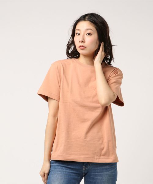 LOWRYS FARM（ローリーズファーム）の「ＵＳＡベーシックＴシャツ　783593 （Tシャツ/カットソー・レディース・ブラック/パープル/グレー/オフホワイト/オレンジ/ホワイト×ブラック・MEDIUM/LARGE）」の14枚目の写真