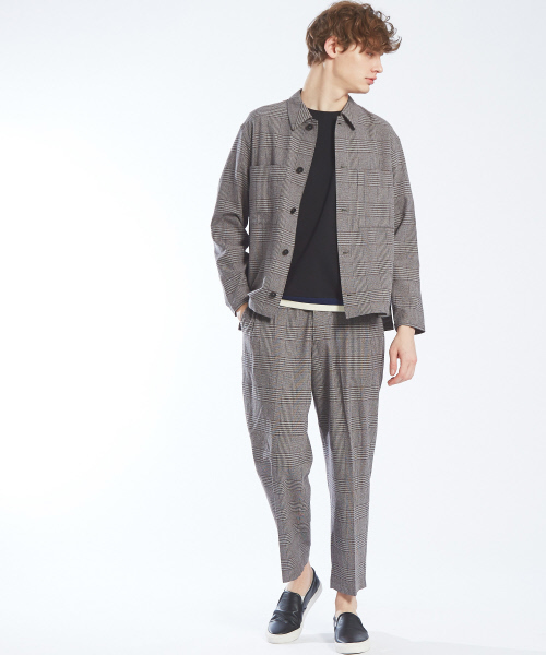 ABAHOUSE(アバハウス)の「【セットアップ対応】ブークレーグレンチェック シャツブルゾン(シャツ/ブラウス・メンズ・ベージュ/ネイビー・46/48)」の12枚目の写真
