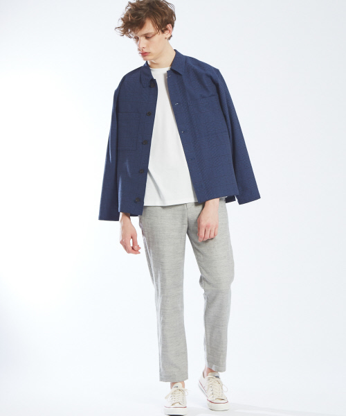 ABAHOUSE(アバハウス)の「【セットアップ対応】ブークレーグレンチェック シャツブルゾン(シャツ/ブラウス・メンズ・ベージュ/ネイビー・46/48)」の15枚目の写真