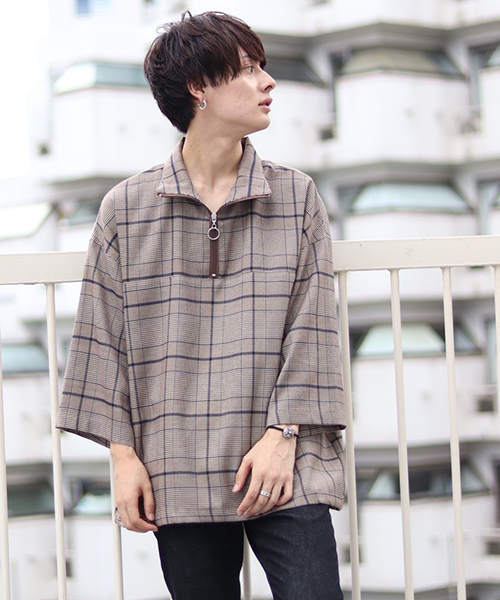 kutir（クティール）の「halfzip PO 8sleeve / ハーフジッププルオーバー８分袖（シャツ/ブラウス・メンズ・ブラック系その他/グレー系その他/ベージュ系その他・MEDIUM/LARGE）」の3枚目の写真