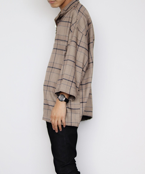 kutir（クティール）の「halfzip PO 8sleeve / ハーフジッププルオーバー８分袖（シャツ/ブラウス・メンズ・ブラック系その他/グレー系その他/ベージュ系その他・MEDIUM/LARGE）」の7枚目の写真