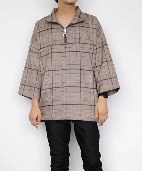 kutir（クティール）の「halfzip PO 8sleeve / ハーフジッププルオーバー８分袖（シャツ/ブラウス・メンズ・ブラック系その他/グレー系その他/ベージュ系その他・MEDIUM/LARGE）」の12枚目の写真