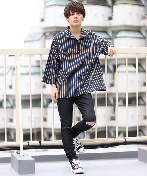 kutir（クティール）の「halfzip PO 8sleeve / ハーフジッププルオーバー８分袖（シャツ/ブラウス・メンズ・ブラック系その他/グレー系その他/ベージュ系その他・MEDIUM/LARGE）」の15枚目の写真