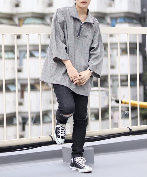 kutir（クティール）の「halfzip PO 8sleeve / ハーフジッププルオーバー８分袖（シャツ/ブラウス・メンズ・ブラック系その他/グレー系その他/ベージュ系その他・MEDIUM/LARGE）」の17枚目の写真