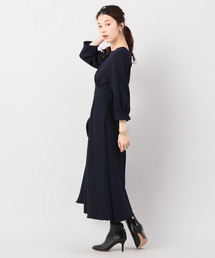 新品・タグ付】IENA イエナ スクエアネック七分袖ロングワンピース M