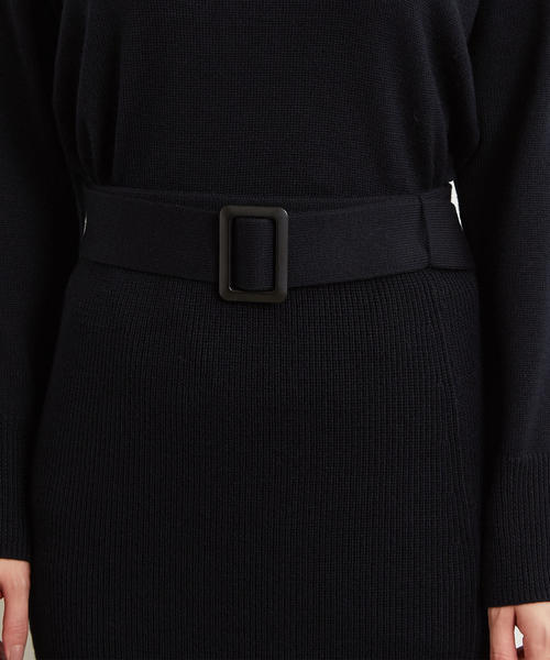 green label relaxing（グリーンレーベルリラクシング）の「[手洗い可能] KFC ニット SET UP ワンピース（ワンピース・レディース・ライトグレー/ネイビー/パープル・FREE）」の9枚目の写真