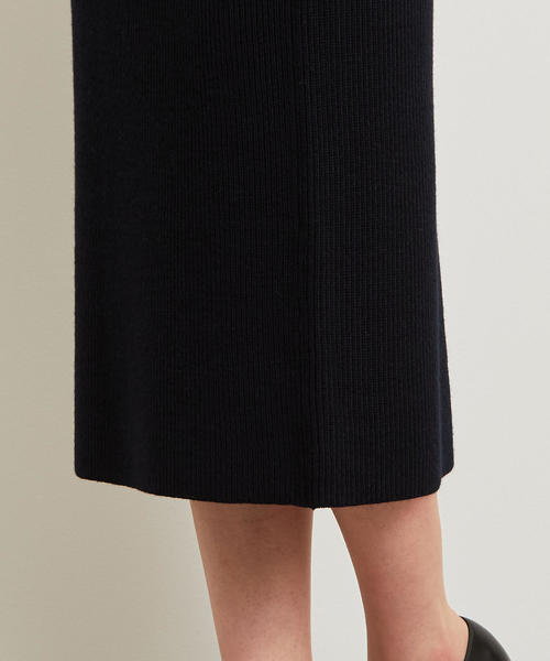 green label relaxing（グリーンレーベルリラクシング）の「[手洗い可能] KFC ニット SET UP ワンピース（ワンピース・レディース・ライトグレー/ネイビー/パープル・FREE）」の17枚目の写真