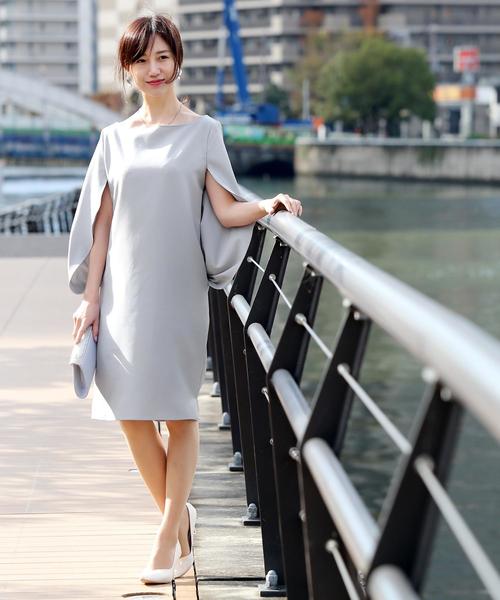 Doula Doula(ドゥーラドゥーラ)の「ドルマンワンピ―スドレス(ドレス・レディース・ブラック/ベージュ/ネイビー/グレー・M/L)」の6枚目の写真