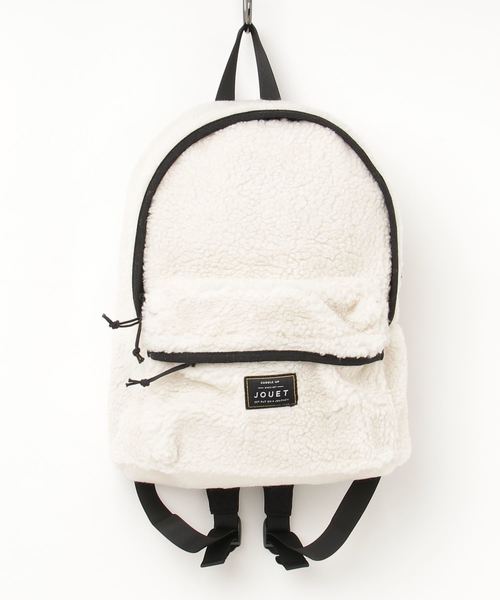 Jouet（ジョエット）の「モコモコ ボア リュック バックパック（バックパック/リュック・レディース・アイボリー/ベージュ/ブルー/カモフラージュ・FREE）」の2枚目の写真