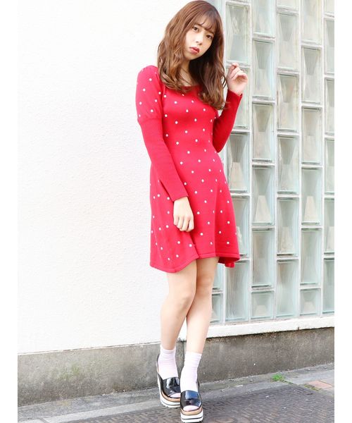 セール ワンピース ぷちぷちドットワンピース ワンピース Dazzlin ダズリン のファッション