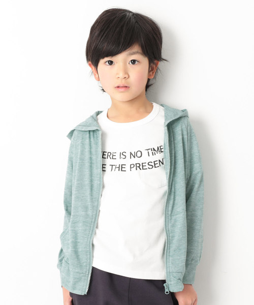 devirock（デビロック）の「UVカットジップアップパーカー（パーカー・キッズ・ブルー/ラベンダー/スミクロ/グリーン/イエロー/オレンジ/オートミール/杢グレー/グリーン系その他/ピンク・140cm/130cm/120cm/100cm/110cm/160cm/150cm/80ｃｍ/90cm）」の6枚目の写真