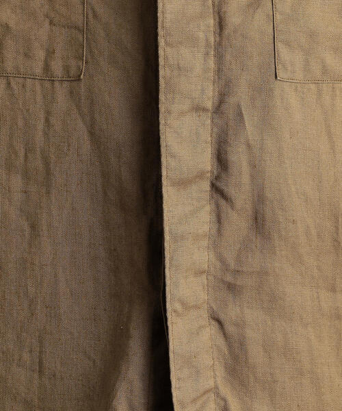 green label relaxing（グリーンレーベルリラクシング）の「SC フレンチリネン ミリタリーバンドシャツ（シャツ/ブラウス・メンズ・その他1/オフホワイト/ブラック/ベージュ/その他2・M/L/XL/S）」の13枚目の写真