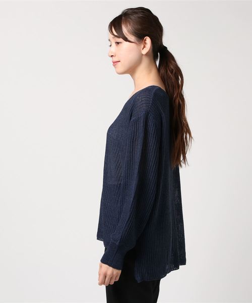 LUGG NAGG(ラグナグ)の「【Jewelobe/ ジュエローブ】シンプルVネックニットトップス(ニット/セーター・レディース・ブラウン/ネイビー/ピンク/グリーン/パープル/ベージュ・FREE)」の10枚目の写真