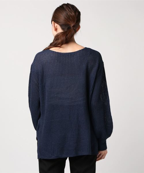 LUGG NAGG(ラグナグ)の「【Jewelobe/ ジュエローブ】シンプルVネックニットトップス(ニット/セーター・レディース・ブラウン/ネイビー/ピンク/グリーン/パープル/ベージュ・FREE)」の7枚目の写真