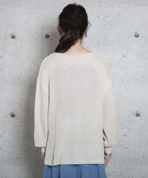 LUGG NAGG(ラグナグ)の「【Jewelobe/ ジュエローブ】シンプルVネックニットトップス(ニット/セーター・レディース・ブラウン/ネイビー/ピンク/グリーン/パープル/ベージュ・FREE)」の9枚目の写真