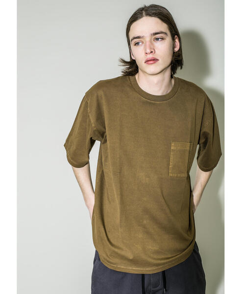 MONKEY TIME（モンキータイム）の「＜monkey time＞ 40/2 CHAMB DYE POC T/Tシャツ（Tシャツ/カットソー・メンズ・ダークグレー/ブラウン/オリーブ・L/S/M/XL）」の8枚目の写真