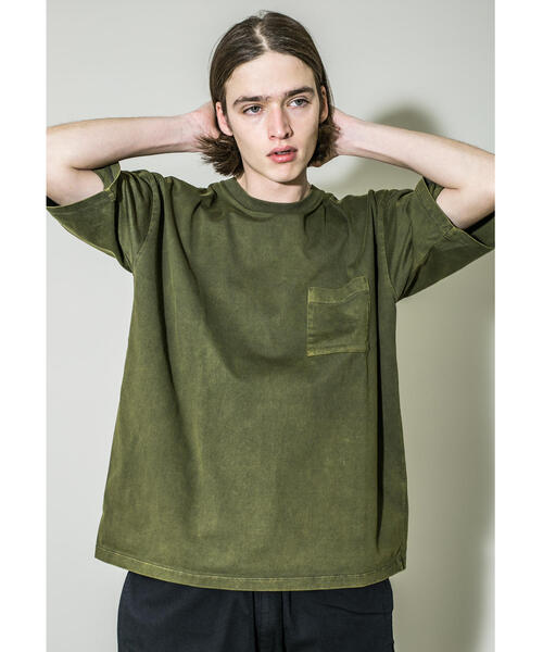 MONKEY TIME（モンキータイム）の「＜monkey time＞ 40/2 CHAMB DYE POC T/Tシャツ（Tシャツ/カットソー・メンズ・ダークグレー/ブラウン/オリーブ・L/S/M/XL）」の13枚目の写真