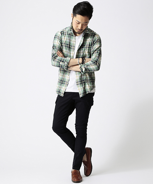 BEAMS（ビームス）の「○BEAMS / ワッシャーチェック レギュラーシャツ（シャツ/ブラウス・メンズ・レッド/グリーン/ブルー・X-LARGE/MEDIUM/SMALL/LARGE）」の7枚目の写真