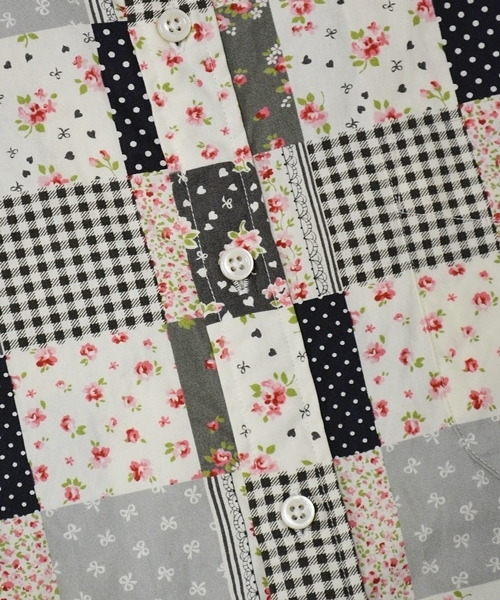 SHIPS GENERAL SUPPLY(シップスジェネラルサプライ)の「SGS: パッチワークフラワー/ナローレギュラー 7スリーブシャツ■(シャツ/ブラウス・メンズ・ブラック系その他/ブルー系その他/ネイビー・X-LARGE/SMALL/MEDIUM/LARGE)」の8枚目の写真