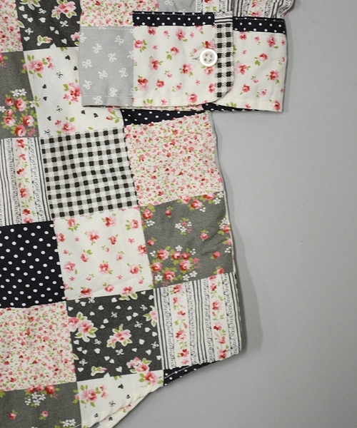 SHIPS GENERAL SUPPLY(シップスジェネラルサプライ)の「SGS: パッチワークフラワー/ナローレギュラー 7スリーブシャツ■(シャツ/ブラウス・メンズ・ブラック系その他/ブルー系その他/ネイビー・X-LARGE/SMALL/MEDIUM/LARGE)」の9枚目の写真