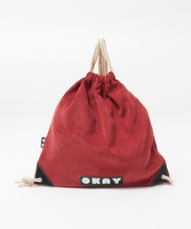 【OKAY】 CORDUROY 巾着ショルダーバッグ