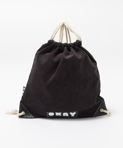 ABAHOUSE（アバハウス）の「【OKAY】 CORDUROY 巾着ショルダーバッグ（ショルダーバッグ・メンズ・ブラック/レッド/イエロー系その他・フリー）」の2枚目の写真