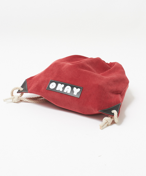 ABAHOUSE（アバハウス）の「【OKAY】 CORDUROY 巾着ショルダーバッグ（ショルダーバッグ・メンズ・ブラック/レッド/イエロー系その他・フリー）」の5枚目の写真